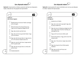 Vorschau - Arbeitsblätter - Flowchart - Een afspraak maken (Niederländisch) *editierbar - Deckblatt