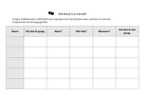 Vorschau - Arbeitsblätter - Wat doe je in je vrije tijd (Niederländisch) - Seite 1