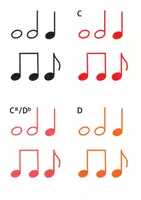 Vorschau - selbst erstellte Cliparts/Grafiken - Farbige Noten für Boomwhacker - Cliparts - Seite 3