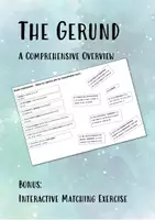 Vorschau - Arbeitsblätter - The Gerund (Bonus: Interactive Exercise) - Deckblatt