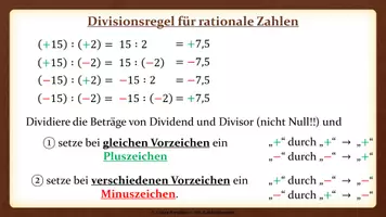 Vorschau - Präsentationen/Tafelbilder - Tafelbilder - Division rationaler Zahlen - Seite 1