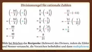 Vorschau - Präsentationen/Tafelbilder - Tafelbilder - Division rationaler Zahlen - Seite 2