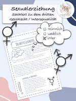 Vorschau - Arbeitsblätter - Intersexualität und Transsexualität Sachtext Sexualerziehung Grundschule - Deckblatt