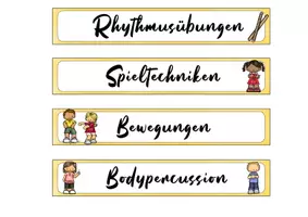 Vorschau - Bildkarten - 68 Schulmonsterstarke Etiketten für das Fach Musik: Organisation - Seite 3