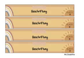Vorschau - Unterrichtsreihen - Maxibriefkarton Etiketten Boho | 7 editierbare PowerPoint Vorlagen | Lehrerorganisation | Homeoffice - Seite 2