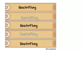 Vorschau - Mal- und Bastelvorlagen - Ordnerrücken Boho 17,5 x 3 cm | schmale Ordner | Lehrerorganisation - Seite 2