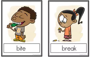 Vorschau - Bildkarten - Verbs - Flashcards - Seite 1