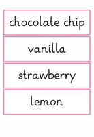Vorschau - Bildkarten - At the Ice Cream Shop_picture and word cards - Seite 1