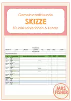 Vorschau - Lehrpläne/Lehrermaterial - Vorlage Unterrichtsskizze // Verlaufsplanung Englisch - Deckblatt