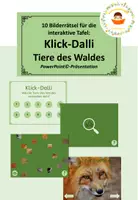 Vorschau - Spiele - Klick-Dalli: Waldtiere (Bilderrätsel für die interaktive Tafel) - Deckblatt