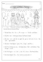 Vorschau - Arbeitsblätter - Lesen und Malen "Fasching" (3-fach differenziert) - Seite 2