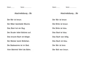 Vorschau - Arbeitsblätter - Abschreibübung Bb - Seite 2