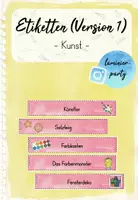 Vorschau - Anderer Materialtyp - Etiketten (Version 1): Kunst - Deckblatt