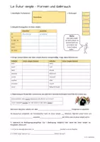 Vorschau - Arbeitsblätter - futur simple - das Grammatikblatt inkl. Lösungen - Seite 1