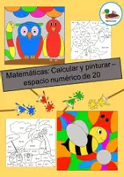 Vorschau - Arbeitsblätter - Matemáticas: Calcular y pinturar escpacio numerico de 20 - Mathematics: Calculating and painting - Deckblatt