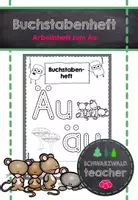 Vorschau - Arbeitsblätter - Buchstabenheft zum Äu mit Übungen zum Ableiten - Deckblatt