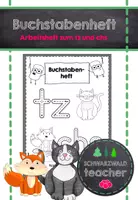 Vorschau - Arbeitsblätter - Buchstabenheft zum tz & chs mit Übungen zum Lesen & Schreiben - Deckblatt