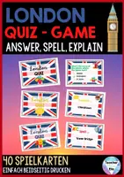 Vorschau - Spiele - London Quiz - Answer, Explain, Spell! - Deckblatt