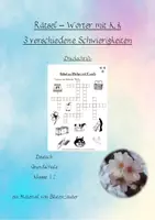 Vorschau - Arbeitsblätter - Rätsel Wörter mit K - Druckschrift - Differenzierung - Fibel - Deckblatt