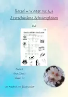 Vorschau - Arbeitsblätter - Rätsel Wörter mit K - SAS - Differenzierung - Fibel - Deckblatt