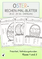 Vorschau - Arbeitsblätter - Ostern - Rechenmalblätter - ZR 20, 100 und Einmaleins - Deckblatt