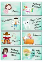 Vorschau - Mal- und Bastelvorlagen - Zahntaxi für ausgefallene Zähne - Seite 1