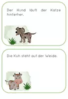 Vorschau - Stationenlernen - Einfache Lesekarten Bauernhof - Seite 1