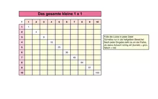 Vorschau - Stundenentwürfe - MATHE: Das kleine 1x1 (digitales AB mit Selbstkontrolle!) - Seite 1