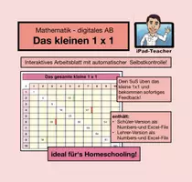 Vorschau - Stundenentwürfe - MATHE: Das kleine 1x1 (digitales AB mit Selbstkontrolle!) - Deckblatt