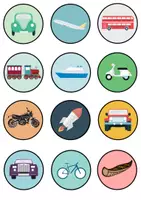 Vorschau - Spiele - Materialpaket - Moyen de transport - Verkehrsmittel Französisch - Seite 1