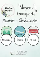 Vorschau - Spiele - Moyen de transport - Memoria-Pärchensuche Verkehrsmittel - Deckblatt