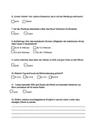 Vorschau - Arbeitsblätter - Quiz Reformation Martin Luther - Seite 1