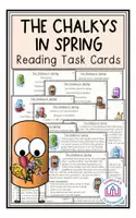 Vorschau - Arbeitsblätter - The Chalkys in Spring - Reading Task Cards - Deckblatt