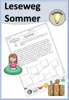 Vorschau - Arbeitsblätter - Leseweg Sommer - Deckblatt