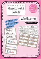Vorschau - Bildkarten - Buchstabeneinführung Umlaute - Wortkarten (1. Klasse) - Deckblatt