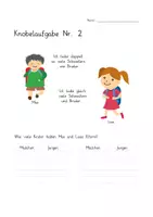 Vorschau - Arbeitsblätter - 2 x Knobelaufgaben Klasse 1/2 mit Einstiegsviedeo und Arbeitsblatt - Seite 3