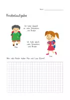 Vorschau - Arbeitsblätter - Knobelaufgabe Klasse 1/Klasse 2 "Max und Lisa" Arbeitsblatt mit Einstiegs-Video und Video zur Lösungsfindung - Seite 3