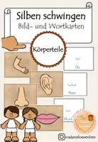 Vorschau - Fördermaterial/Inklusion - Silben schwingen - Körperteile (Bild- und Wortkarten) - Deckblatt