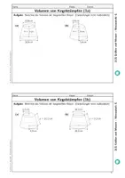 Vorschau - Aufgabenkarten - Aufgabenkarten zu (quadratischen) Pyramidenstümpfen und Kegelstümpfen - Seite 2