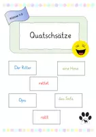 Vorschau - Fördermaterial/Inklusion - Quatschsätze lesen - Deckblatt