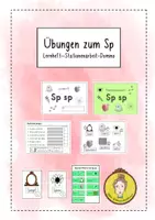 Vorschau - Arbeitsblätter - Übungen zum Sp für 1. und 2. Klasse - Deckblatt
