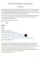 Vorschau - Arbeitsblätter - Mein löwenstarkes Übungsheft Verben Selbstlernheft 2. Klasse - Seite 1