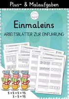 Vorschau - Arbeitsblätter - Arbeitsblätter zur Einführung | Plusaufgaben und Malaufgaben | Kleines Einmaleins | Grundschule - Deckblatt