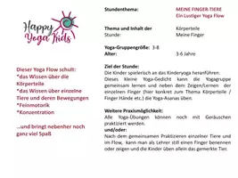 Vorschau - Arbeitsblätter - Happy Yoga Kids - Körperteile - Meine Finger - Seite 1