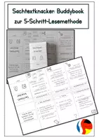 Vorschau - Arbeitsblätter - Sachtexte Fünf-Schritt-Lesemetode: Buddybook editierbar - Deckblatt