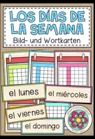Vorschau - Bildkarten - LOS DÍAS DE LA SEMANA (Wochentage) - Bild- und Wortkarten (Spanisch) - Deckblatt