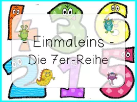 Vorschau - Spiele - interaktive PDF Einmaleins Die 7er Reihe - interaktives Pdf Siebenerreihe - Seite 1