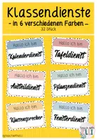 Vorschau - Poster - KLASSENDIENSTE - Schilder in 6 Farben - Deckblatt