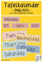 Vorschau - Poster - TAFELKALENDER ENGLISCH - Karten in 6 Farben - Deckblatt