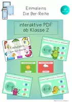 Vorschau - Spiele - interaktive PDF Einmaleins Die 9er Reihe - interaktives Pdf Neunerreihe - Deckblatt